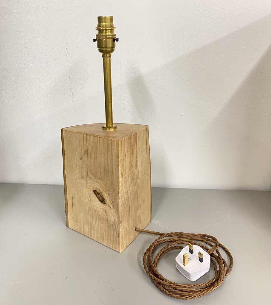 Oak Log Table Lamp