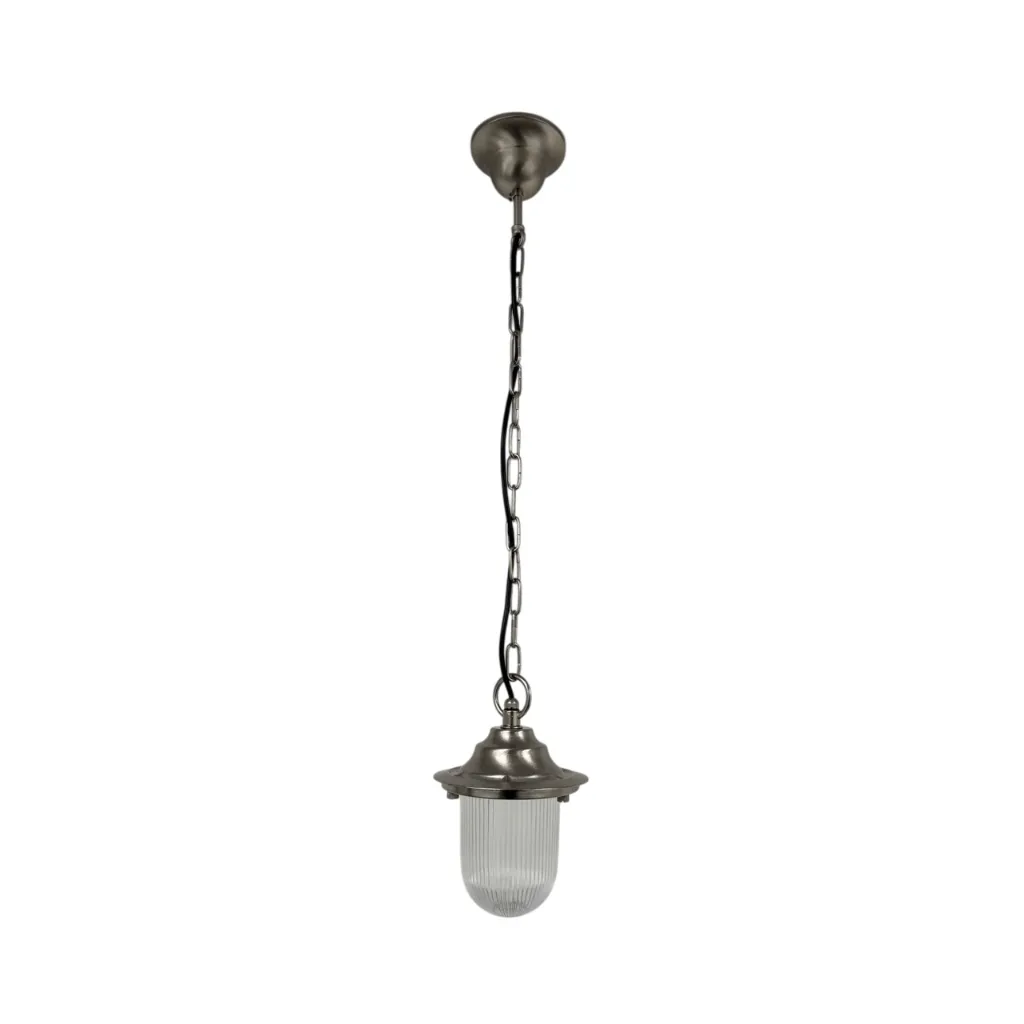 09151 - Hull Pendant Lantern - Satin Nickel - Full Shot.webp