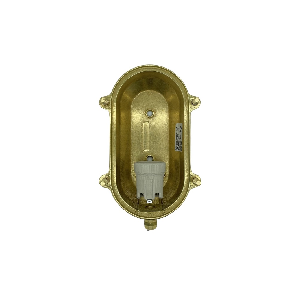 Navigator Palaemon Eyelid Bulkhead Solid Brass Outdoor Light Internal View