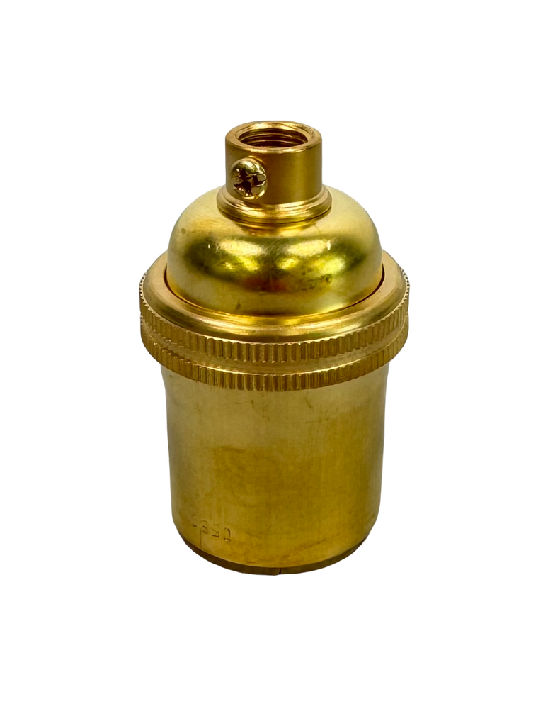 Brass USA E26 10mm Lampholder [Smooth Skirt]