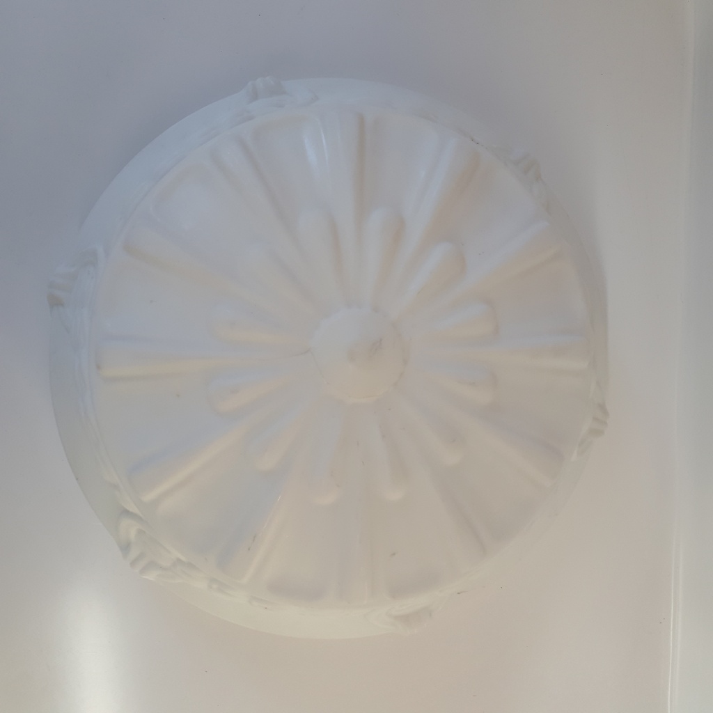 White Deco Hanging Glass Shade