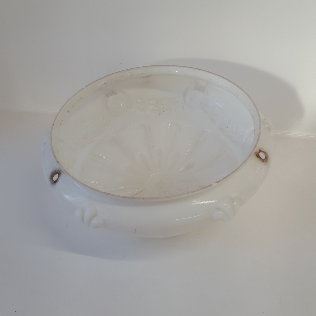 White Deco Hanging Glass Shade