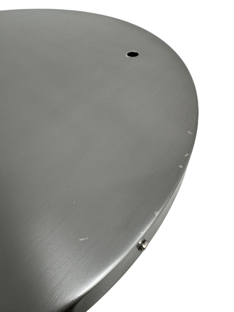 Clearance 450mm Circular Giant Ceiling Rose with 4 x 13mm outlets. Brushed Steel & Lacquered. Some Scratches.