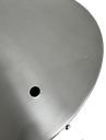 Clearance 450mm Circular Giant Ceiling Rose with 4 x 13mm outlets. Brushed Steel & Lacquered. Some Scratches.