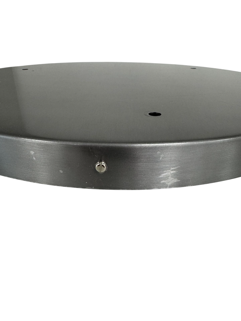 Scratched 450mm 3 outlet Ceiling Plate - Brushed Steel