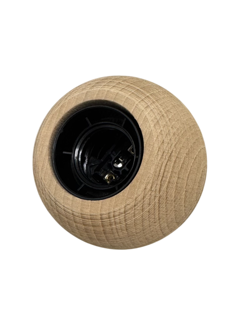 Wooden Sphere Lampholder ES Cordgrip