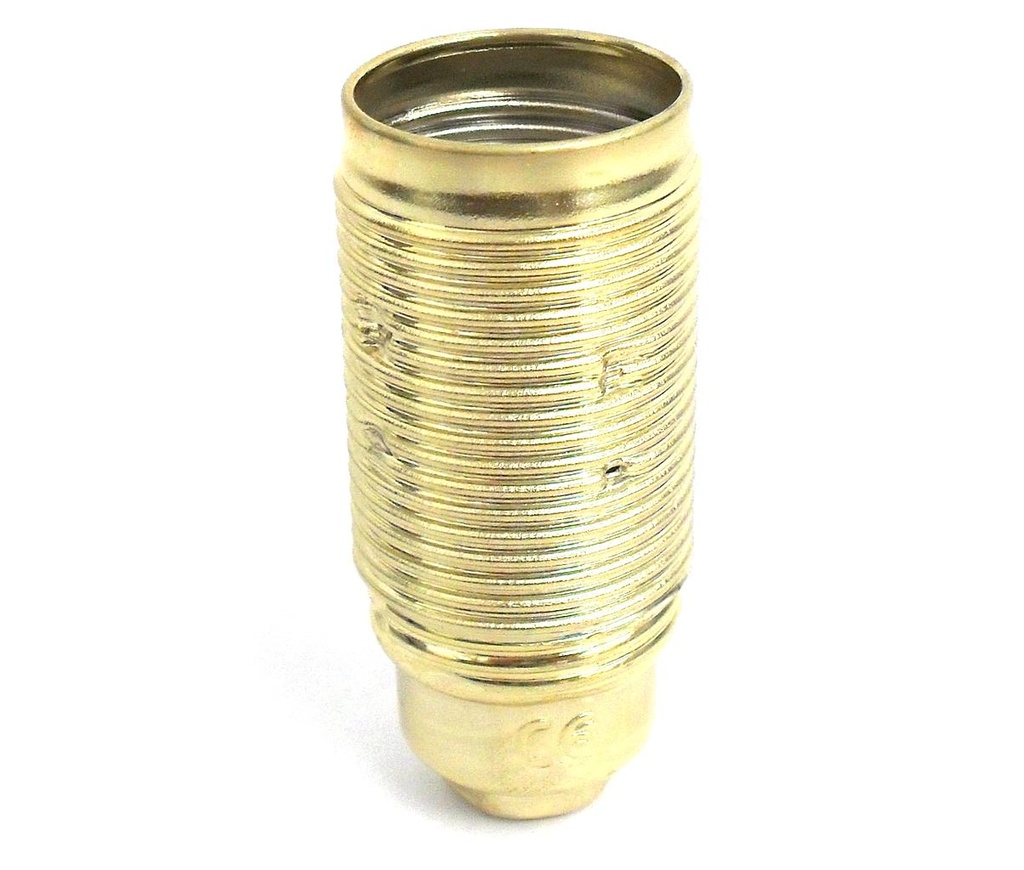 Ecofix Brass Plated SES 10mm Lampholder [Threaded Skirt]