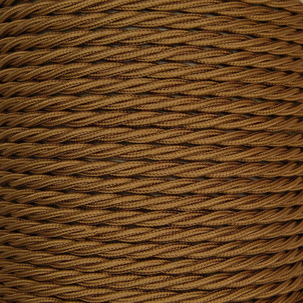 [01018] 3 Core Twisted Bronze UL Rated Braided Flex 