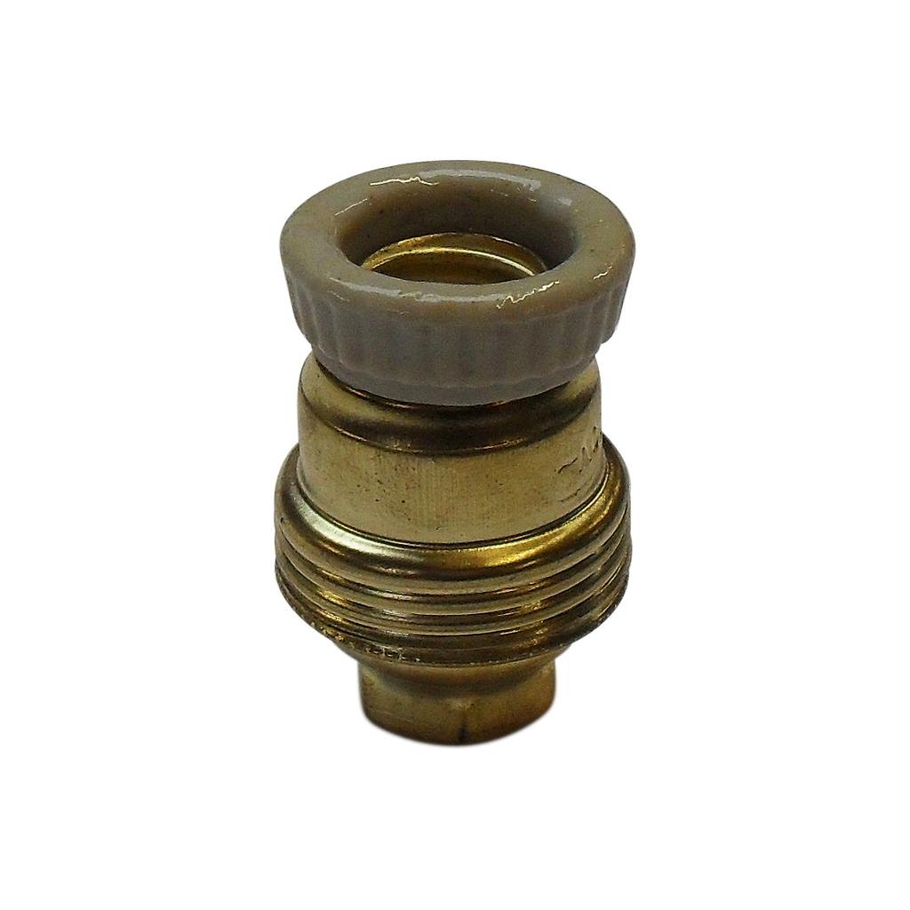 Brass Plated with Porcelain Ring SES 10mm Lampholder