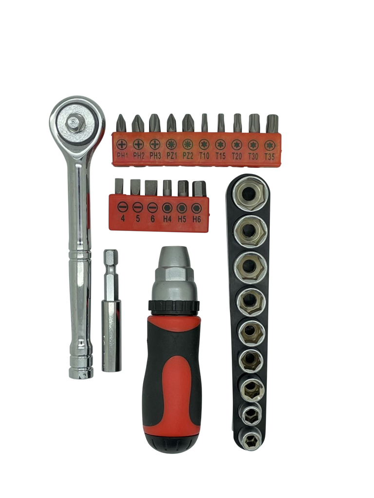 28-Piece Ratchet Screwdriver and Bit Set