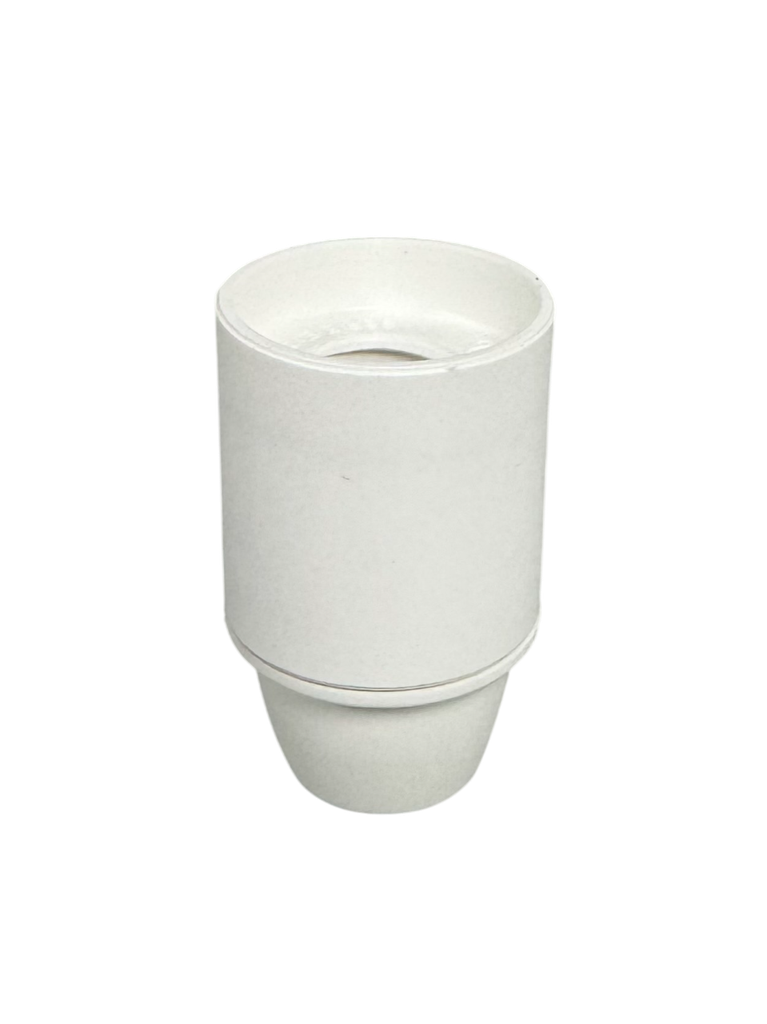 White Plastic USA E12 10mm Lampholder [Smooth Skirt]