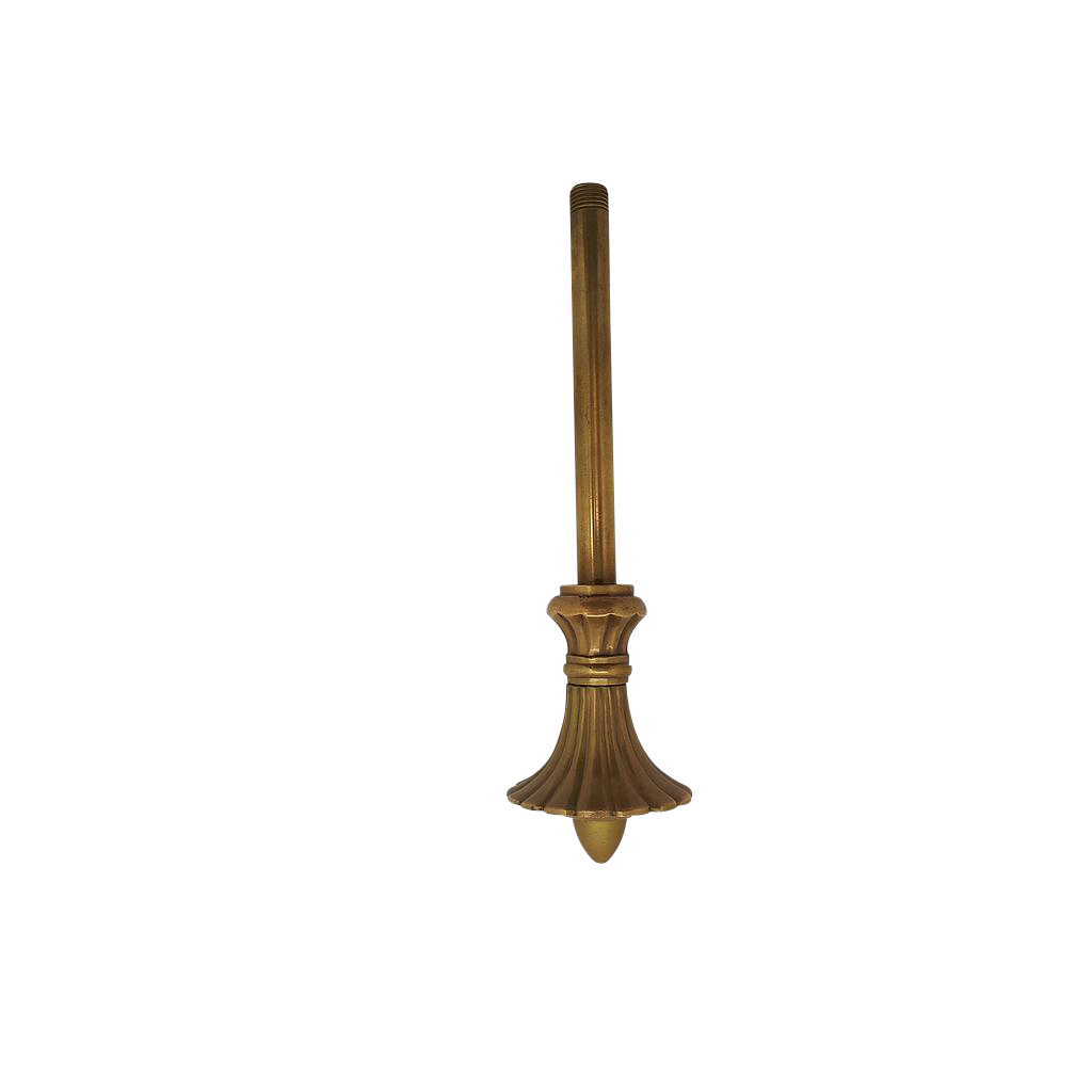 Brass Large Decorative Finial With Bar