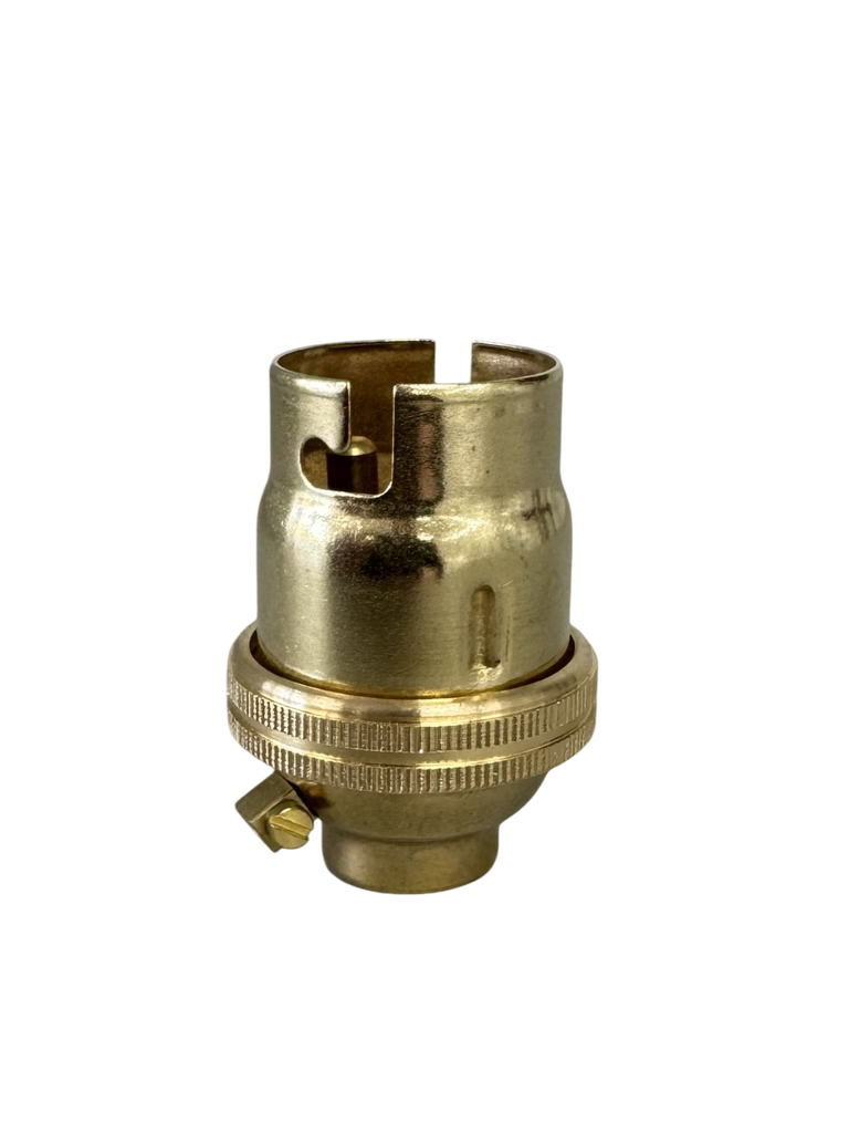 [05138] Metalbrite BC Half Inch Lampholder [Smooth Skirt] (Brass)