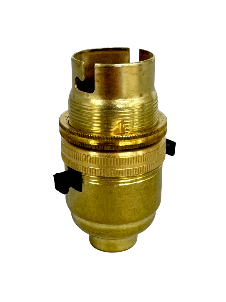 Metalbrite Switched BC Half Inch Lampholder (Brass)
