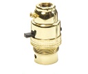 [05144] Ecofix Switched BC Half Inch Lampholder (Brass)