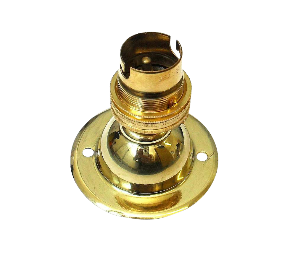 [05419] Metalbrite BC Batten Lampholder (Brass)
