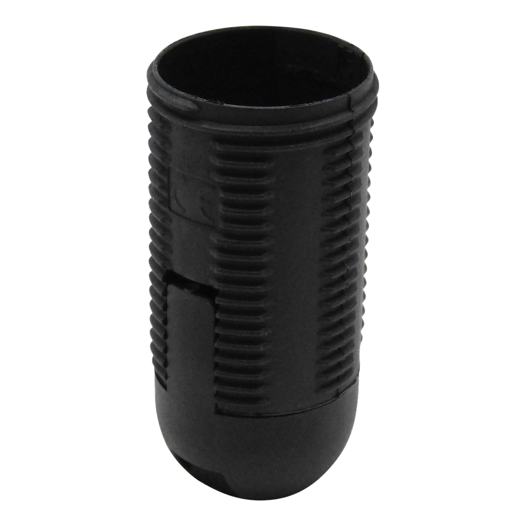 [06273] Plastic Snap-Together SES 10mm Lampholder [Threaded Skirt] (Black)