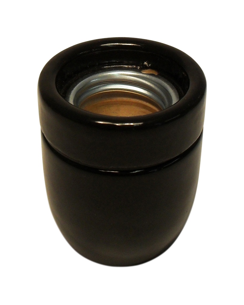 [05724] Gloss Porcelain ES 10mm Lampholder (Black)