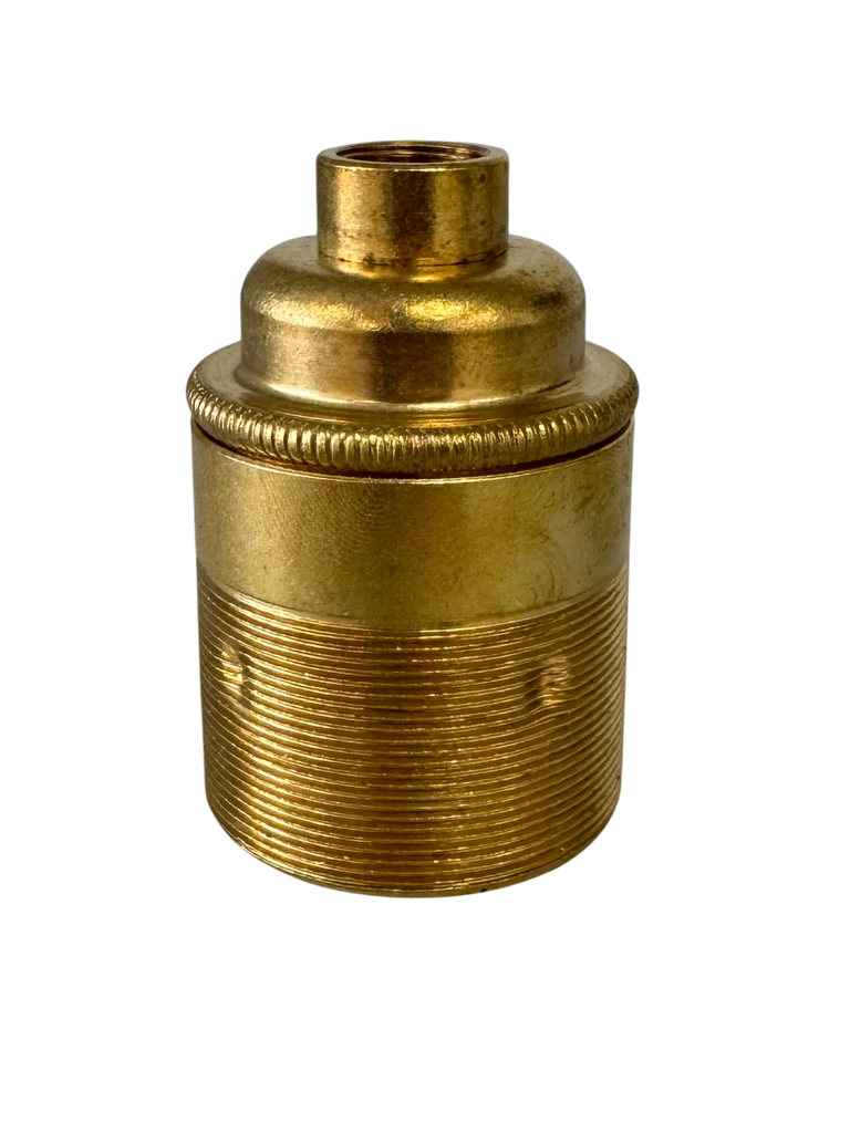 [05586] Metalbrite ES Half Inch Lampholder [Threaded Skirt] (Brass)