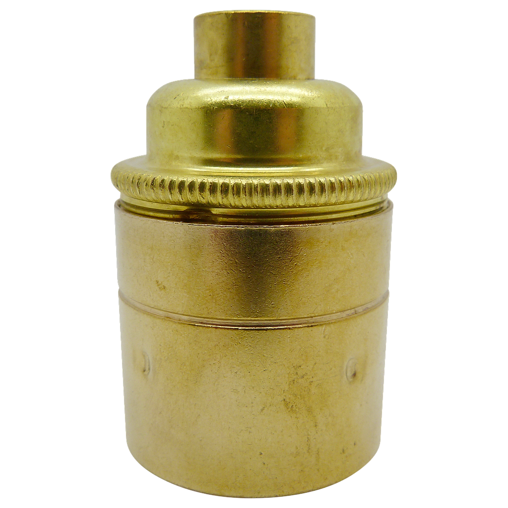[05243] Metalbrite ES Half Inch Lampholder [Smooth Skirt] (Brass)