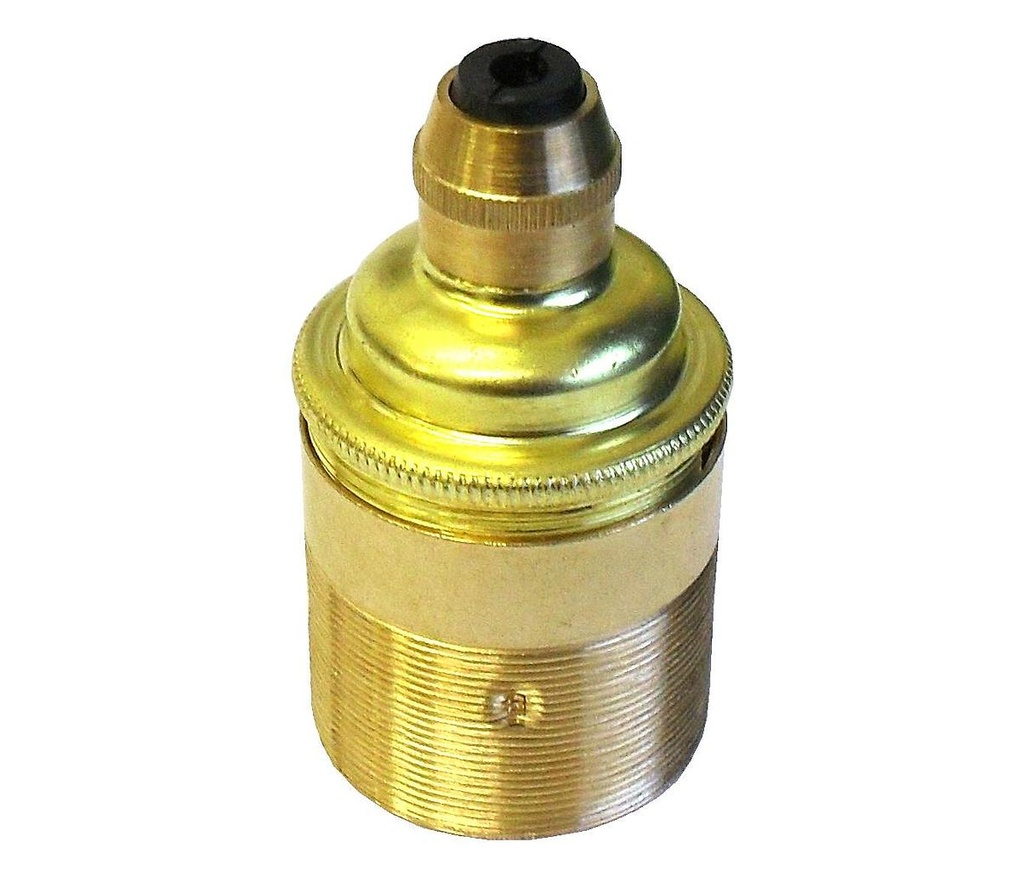 [05981] Metalbrite ES Cordgrip Lampholder [Threaded Skirt] (Brass)