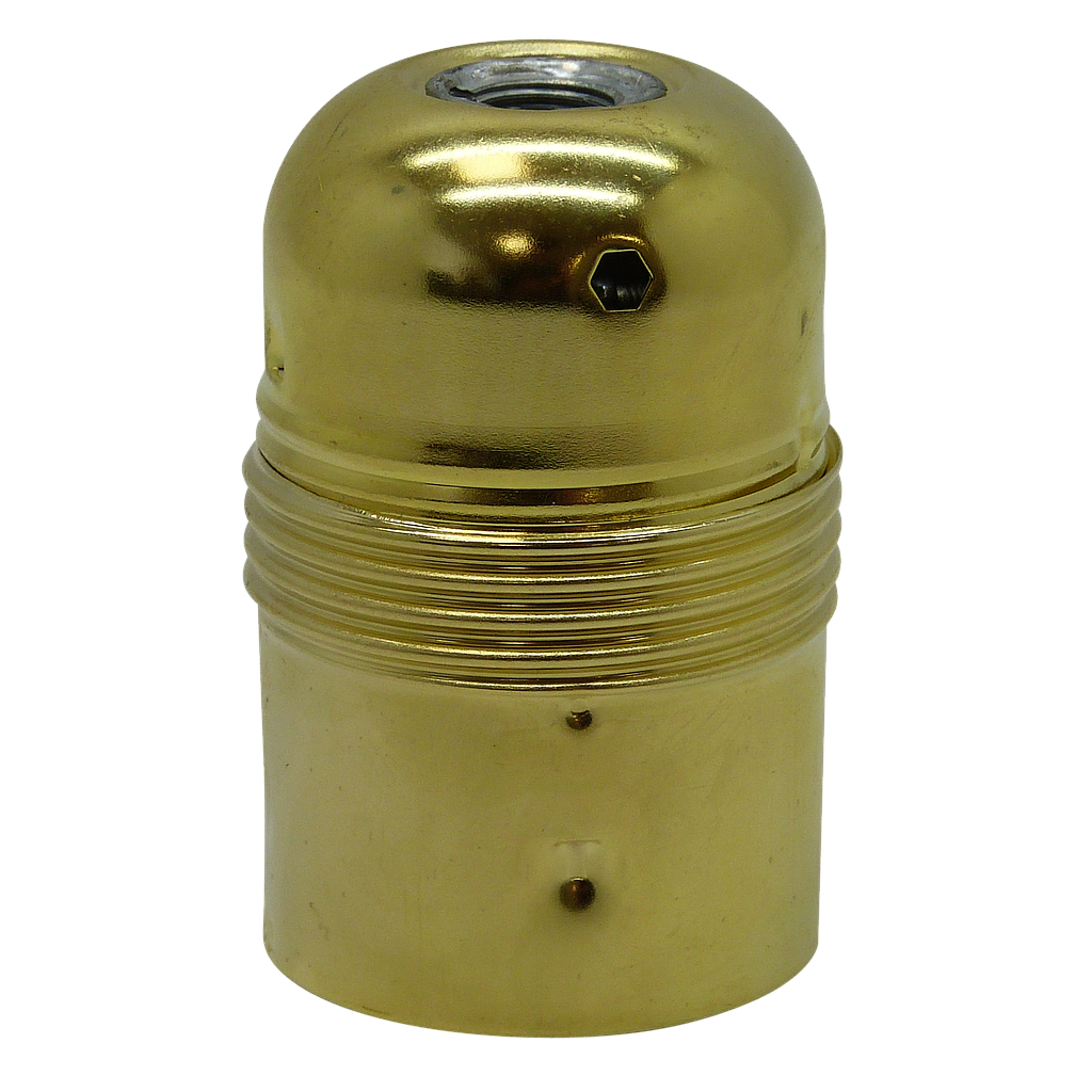 [06058] Plated ES 10mm Lampholder [Smooth Skirt] (Brass Plated)