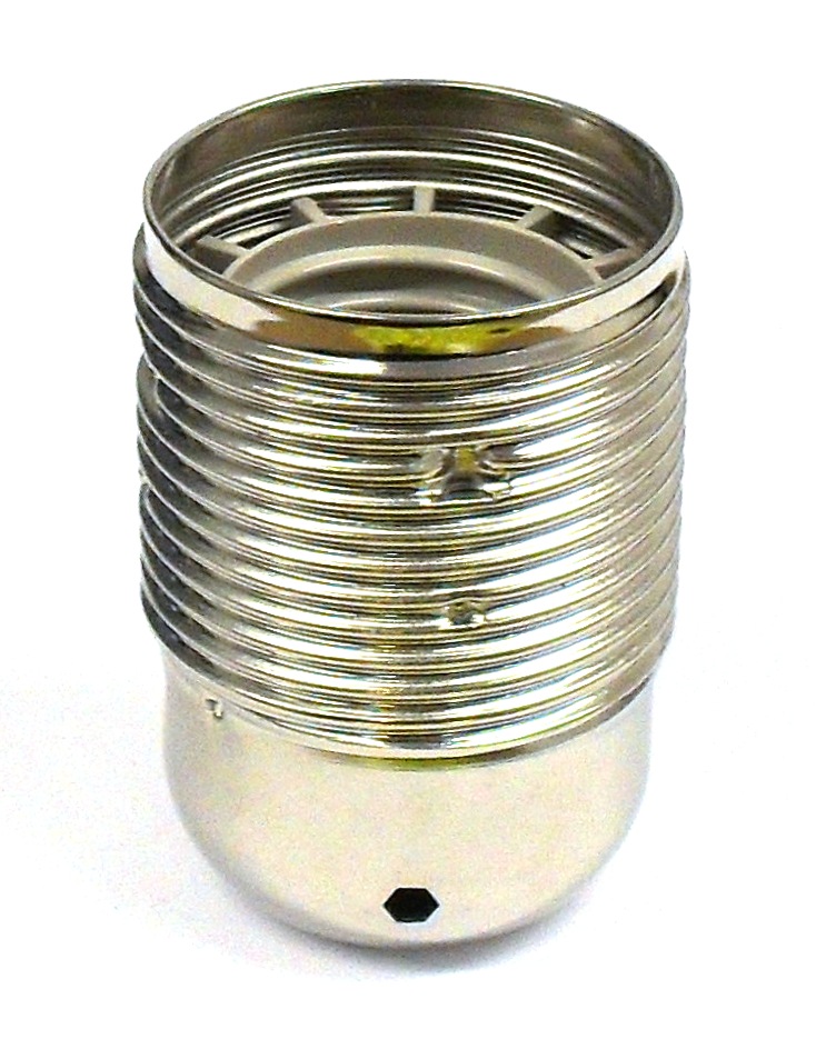 Plated ES 10mm Lampholder [Threaded Skirt]