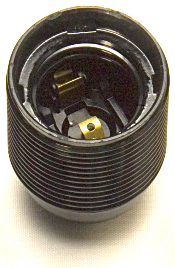 [05166] Continental ES 10mm Lampholder [Threaded Skirt] (Black)