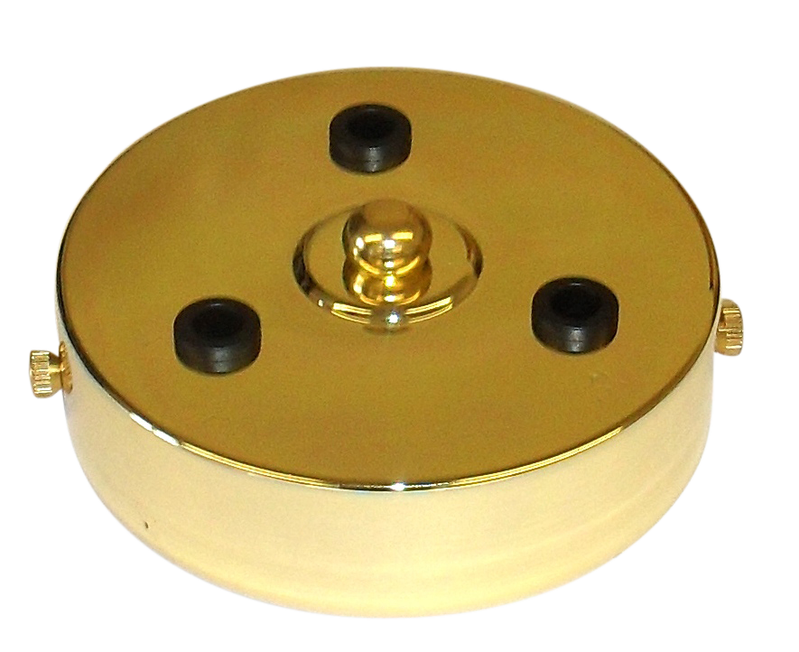 [05657] 3-Outlet Ceiling Rose 100mm (Brass Plated)