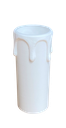 24mm Internal Diameter White Plastic Candle Tube with Wax Drip Effect