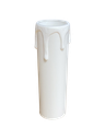 24mm Internal Diameter White Plastic Candle Tube with Wax Drip Effect