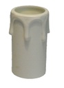 [05812] 27mm Internal Diameter White Plastic Candle Tube with Wax Drip Effect (Height: 53mm)