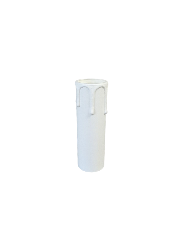 27mm Internal Diameter White Plastic Candle Tube with Wax Drip Effect
