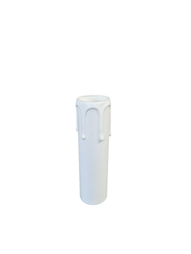 27mm Internal Diameter White Plastic Candle Tube with Wax Drip Effect