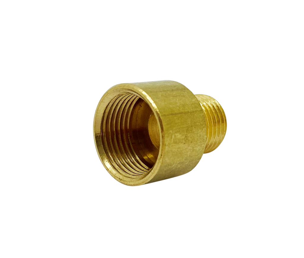 [05228] Increaser (Hollow) Male Thread 10mm, Female Thread ½" (Brass)