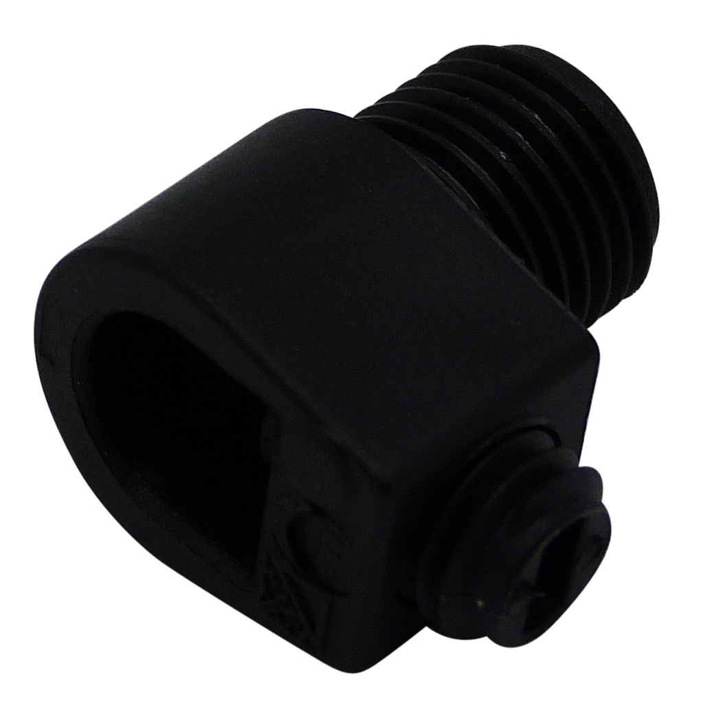 [05252] Cordgrip Adaptor with Side Screw and Male 10mm Thread (Black)