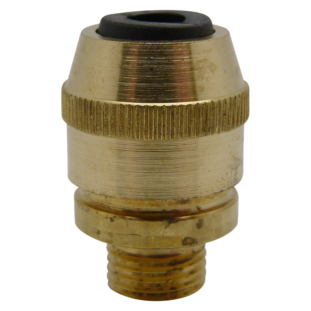 [06036] Knurled Metal Symmetrical Cordgrip with 10mm Male Thread (Brass)