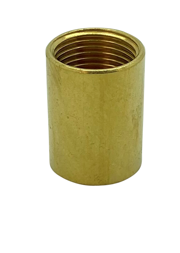 [05238] Coupler (Hollow Internally Threaded Bar) Female ½", Length ¾" (Brass)