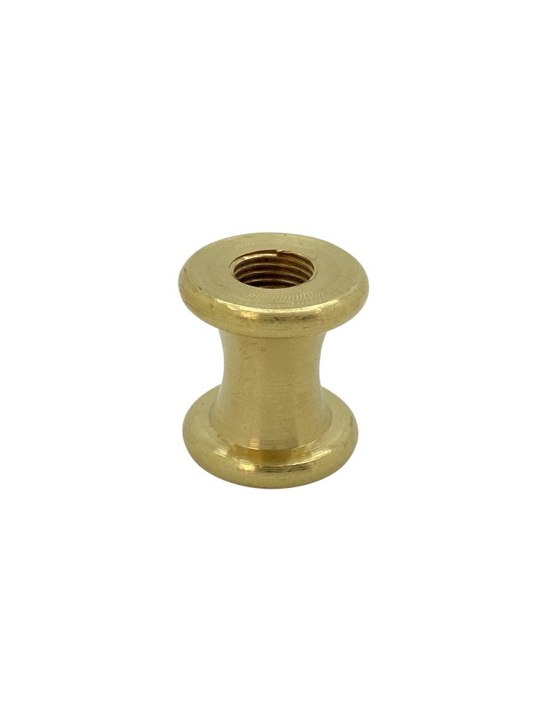 [05452] Shaped Coupler (Hollow Internally Threaded Bar) Female 10mm, Height 24mm, Diameter 22mm (Brass)