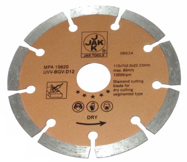 Diamond Cutting Blade 4½"/115mm (Dry)