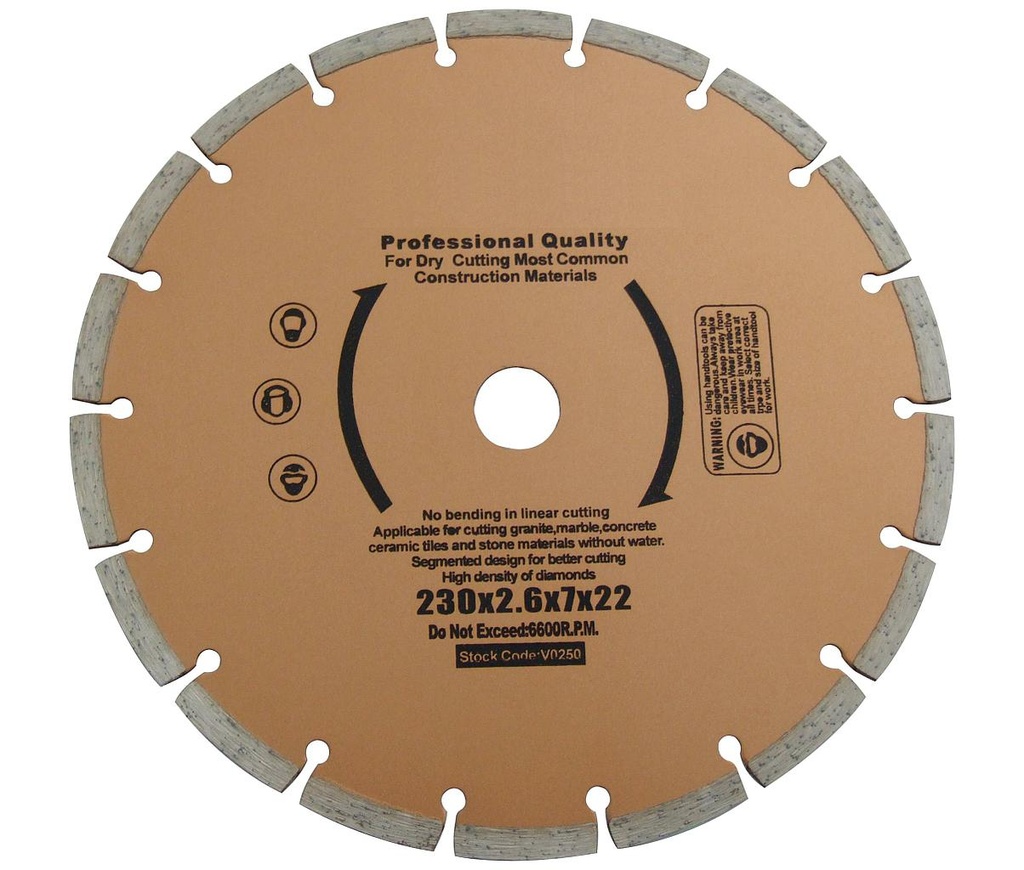 Diamond Cutting Blade 9"/230mm (Dry)