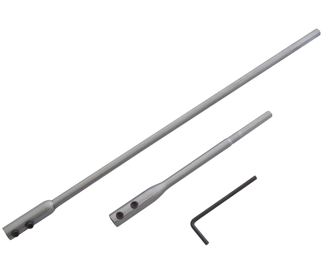Flat Wood Bit Extension Shank Set
