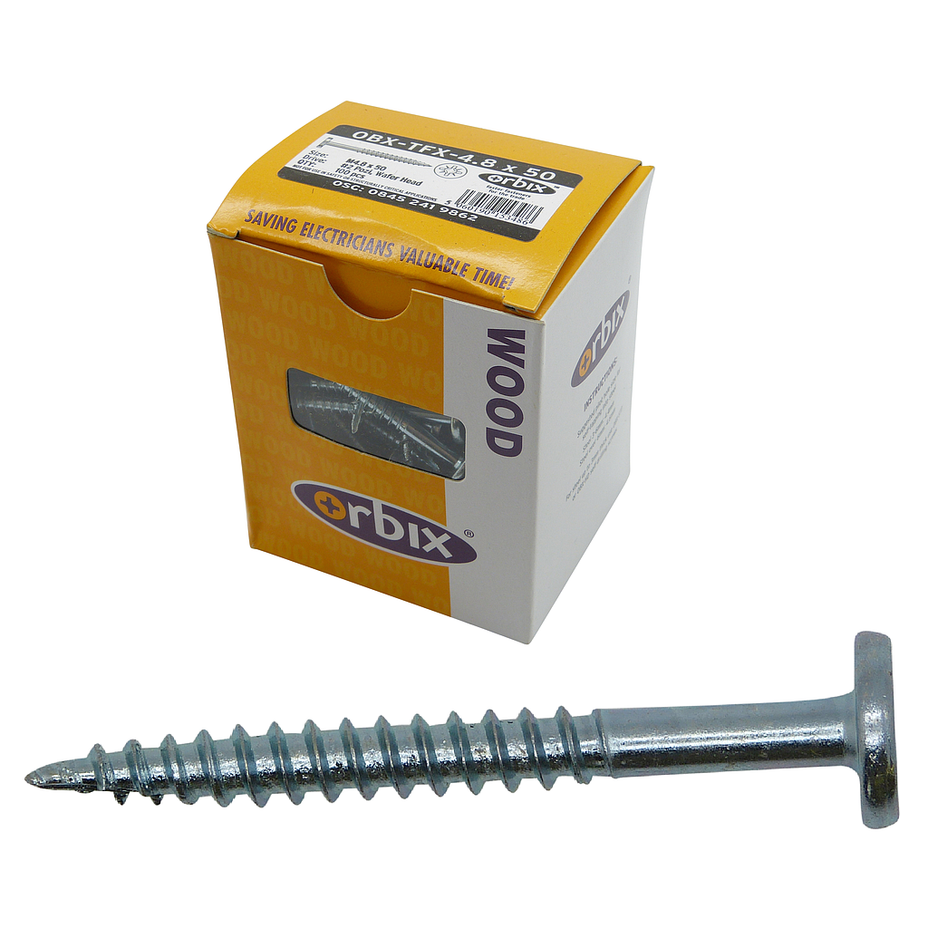 [07298] Orbix Self Drill Screw TFX 4.8 x 50mm 100-Pack