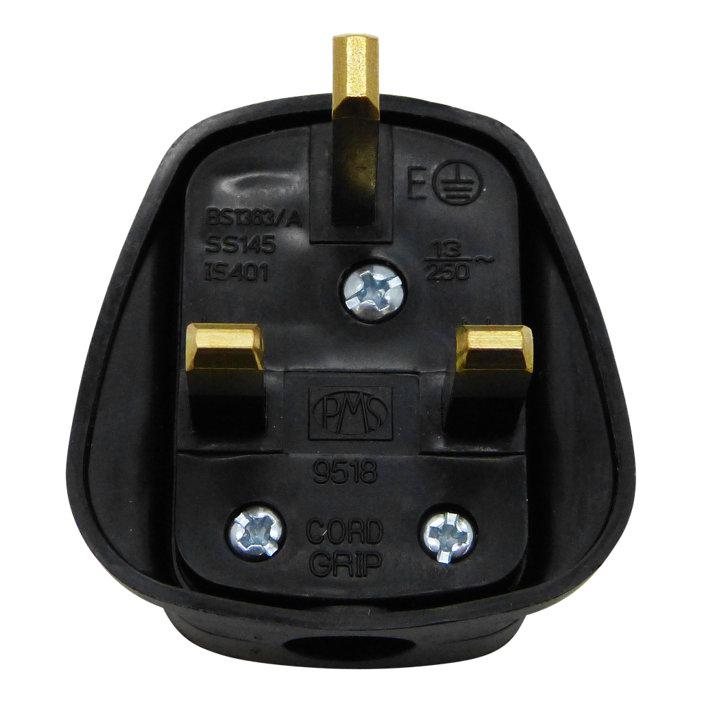 13A Plug Fused 3A with Screw Type Cordgrip