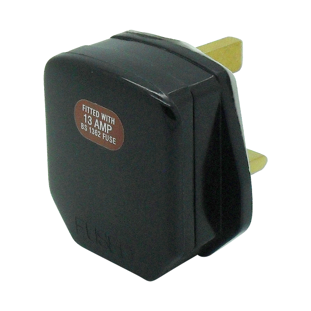 [05889] 13A Plug Fused 13A Quality Bakelite Style Finish (Black)