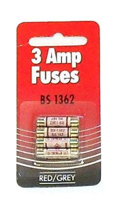 [10131] Plug Fuse 4-Pack BS1362 (3A)