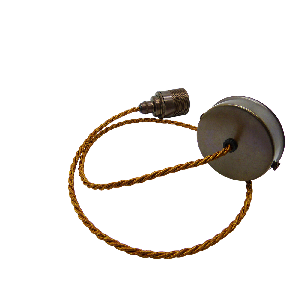 [09213 Amy] Metalbrite Pendant ES (AMY Antique Brass/Twisted Antique Gold)