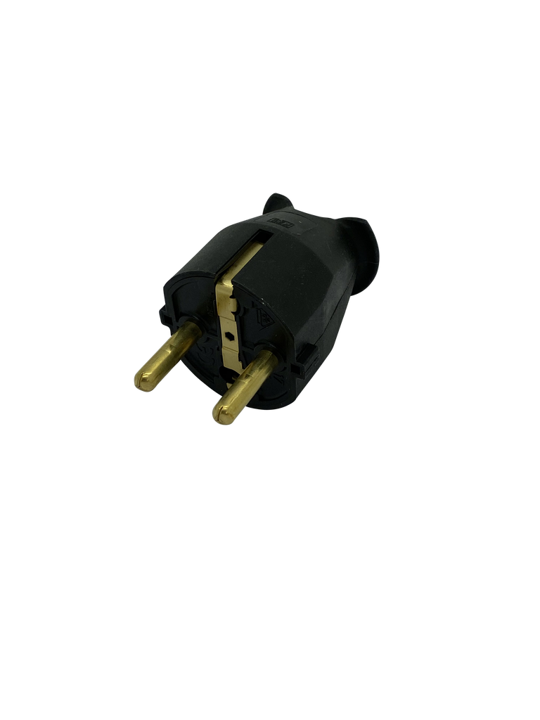 [06092] Schuko Plug 2 Pin + Earth (Black)