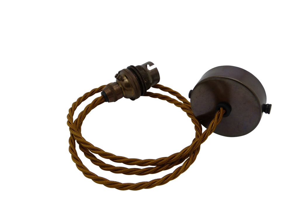 [09073 Kelly] Mini Metalbrite Pendant (KELLY Antique Brass/Twisted Antique Gold)