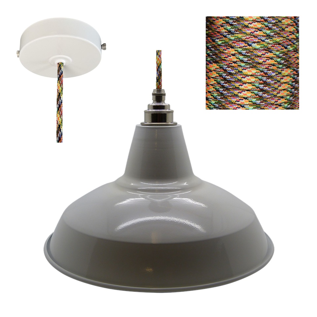White Industrial Shade Pendant